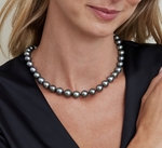 10-11mm Tahitian South Sea Pearl Necklace - AAA Quality - Model Image