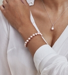 8.0-8.5mm Pink Freshwater Pearl Bracelet - AAA Quality - Model Image