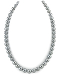 9-11.7mm Silver Tahitian South Sea Pearl Necklace - PSL Certified