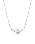 Pearl Moments - 6.5-7.0mm Akoya Pearl Silver Adjustable Chain Necklace