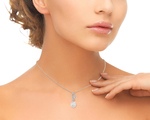 White South Sea Pearl & Diamond Judy Pendant - Model Image