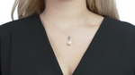 White South Sea Pearl & Diamond Aria Pendant - Model Image