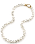 GIA Certified 8.5-9.0mm Japanese Akoya White Pearl Necklace - AAA Quality - Third Image