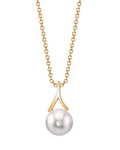 14K Gold Japanese Akoya Pearl Lindsey Pendant