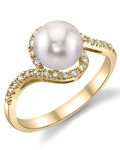 Akoya Pearl & Diamond Cheryl Ring