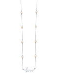 White Freshwater Cultured Pearl Love Pearl Necklace for Women