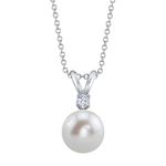 Freshwater Pearl & Diamond Classic Pendant