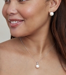 Freshwater Pearl & Diamond Michelle Pendant - Secondary Image