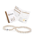 8.0-8.5mm Japanese Akoya White Pearl Necklace- AAA Quality - Third Image