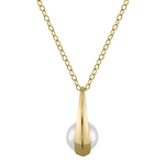 14K Gold Freshwater Pearl Regina Pendant