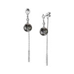 Tahitian South Sea Pearl & Diamond Threader Krystal Earrings