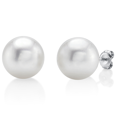 11mm South Sea Round Pearl Stud Earrings- Choose Your Quality