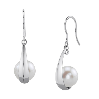 14K Gold Freshwater Pearl Regina Earrings