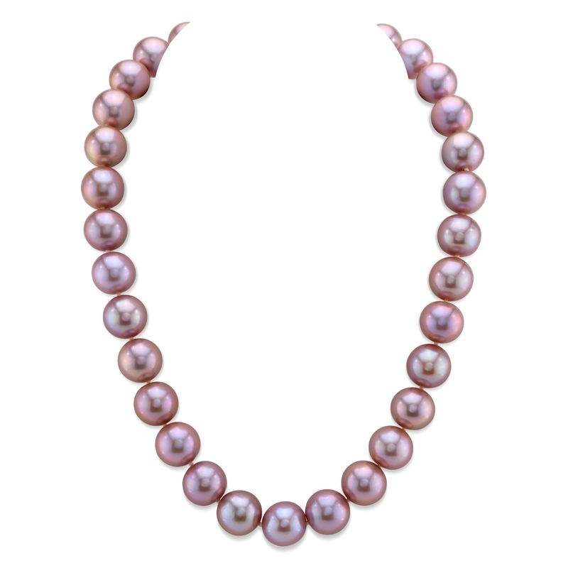 13-14mm Pink Freshwater Pearl Necklace - AAAA Quality