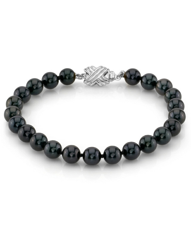 8.0-8.5mm Black Freshwater Pearl Bracelet - AAA Quality