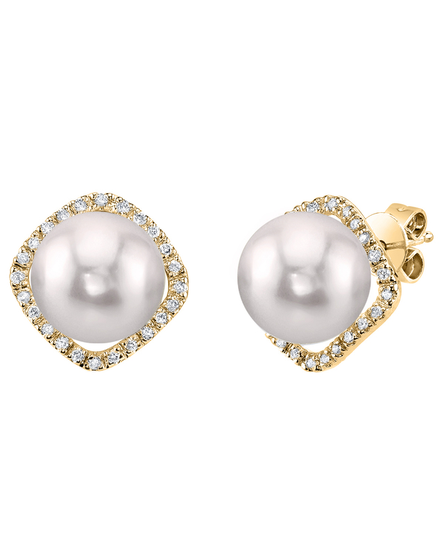 Akoya Pearl & Diamond Ella Earrings