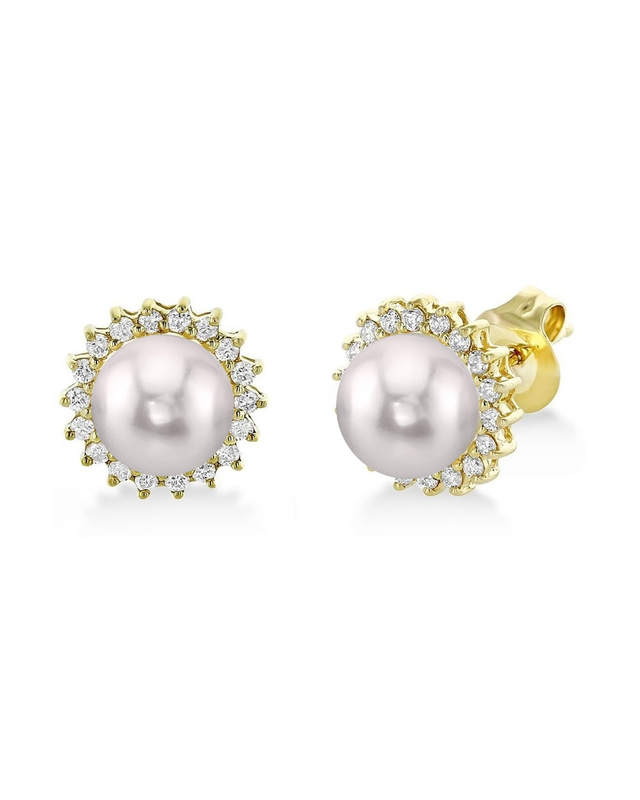 Akoya Pearl & Diamond Tessie Earrings
