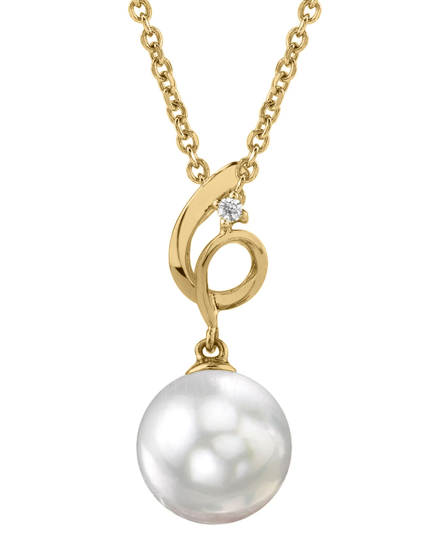 14K Gold South Sea Pearl & Diamond Symphony Pendant