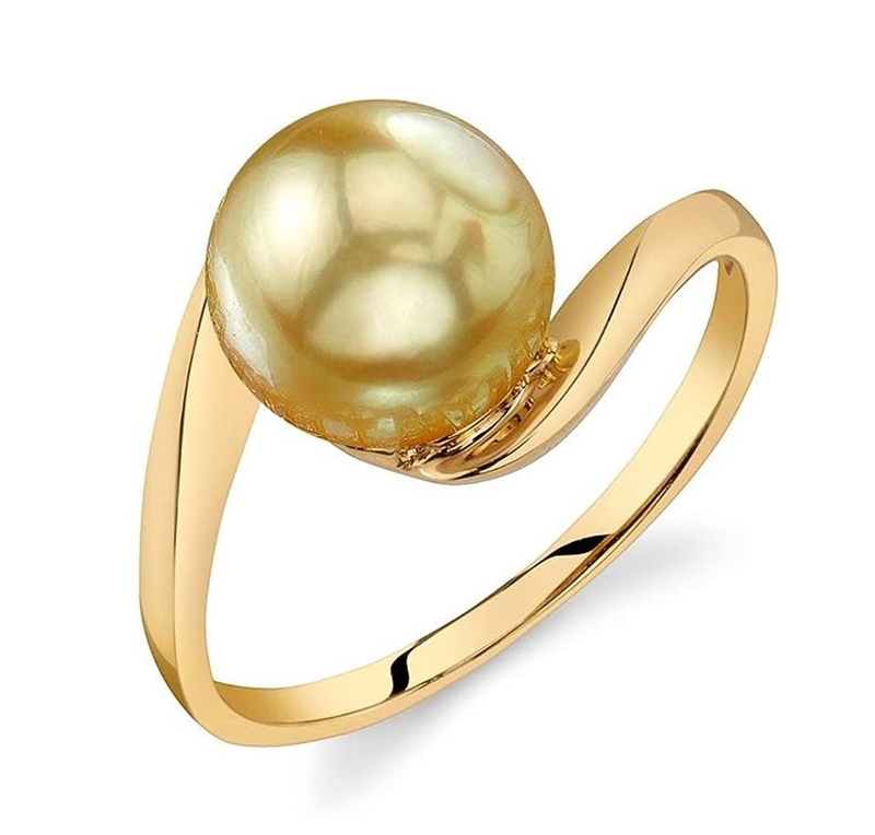 14K Gold Golden South Sea Pearl Felice Ring