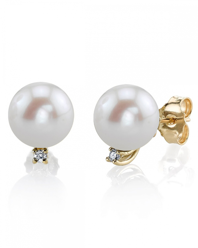 Freshwater Pearl & Diamond Sasha Earrings