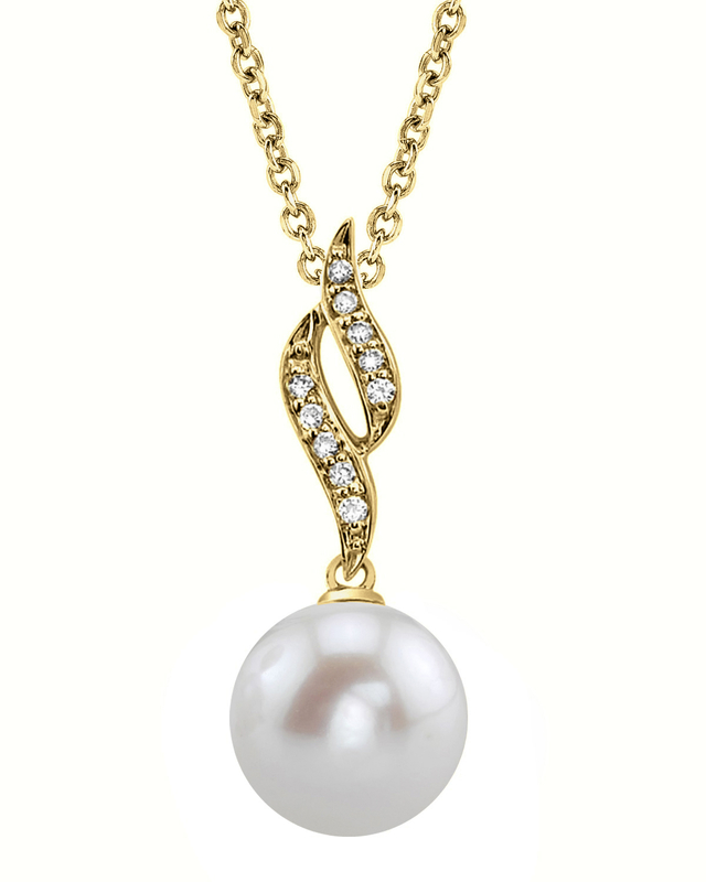 Freshwater Pearl & Diamond Suzanna Pendant