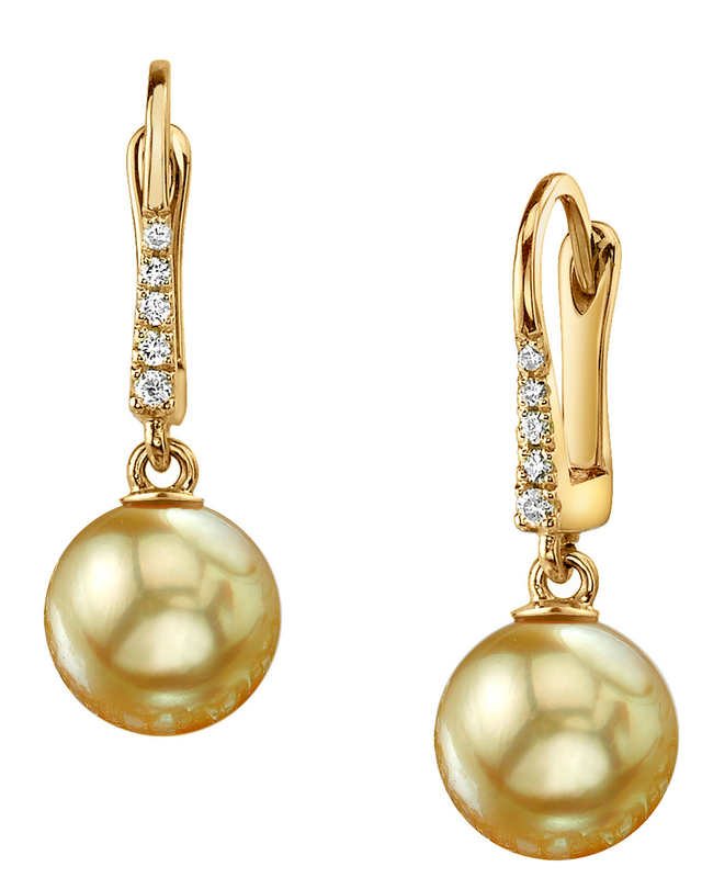 Golden Pearl Susan Earrings