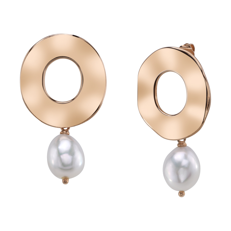 White Freshwater Baroque Pearl Mabel Earrings