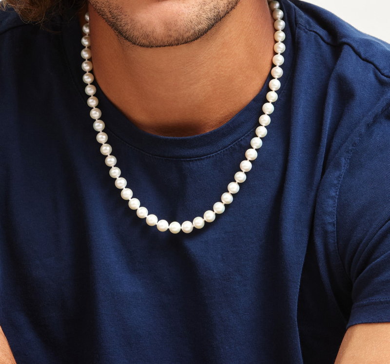 Chunky Pearl Necklace With Sterling Silver Spacers 12mm Pearl Necklace Men  4mm Silver Balls - Etsy Finland