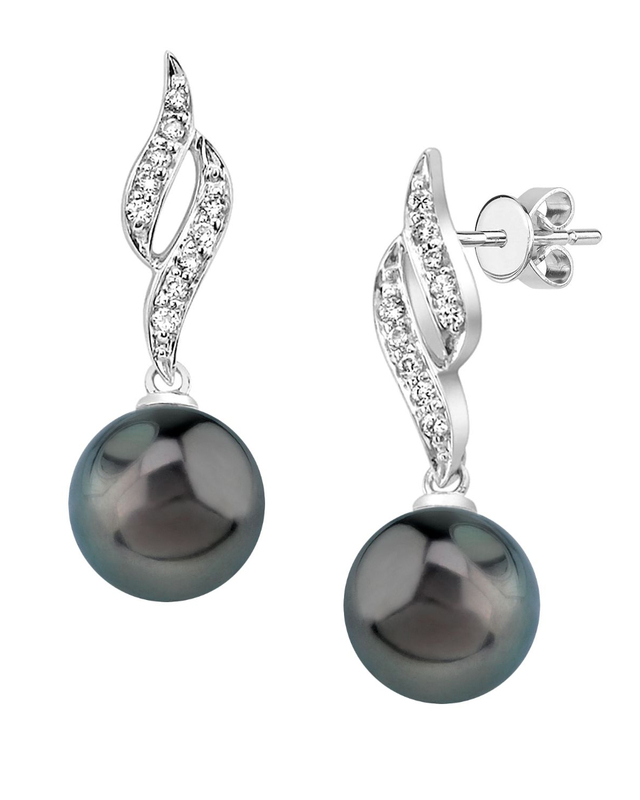 Tahitian South Sea Pearl & Diamond Suzanna Earrings