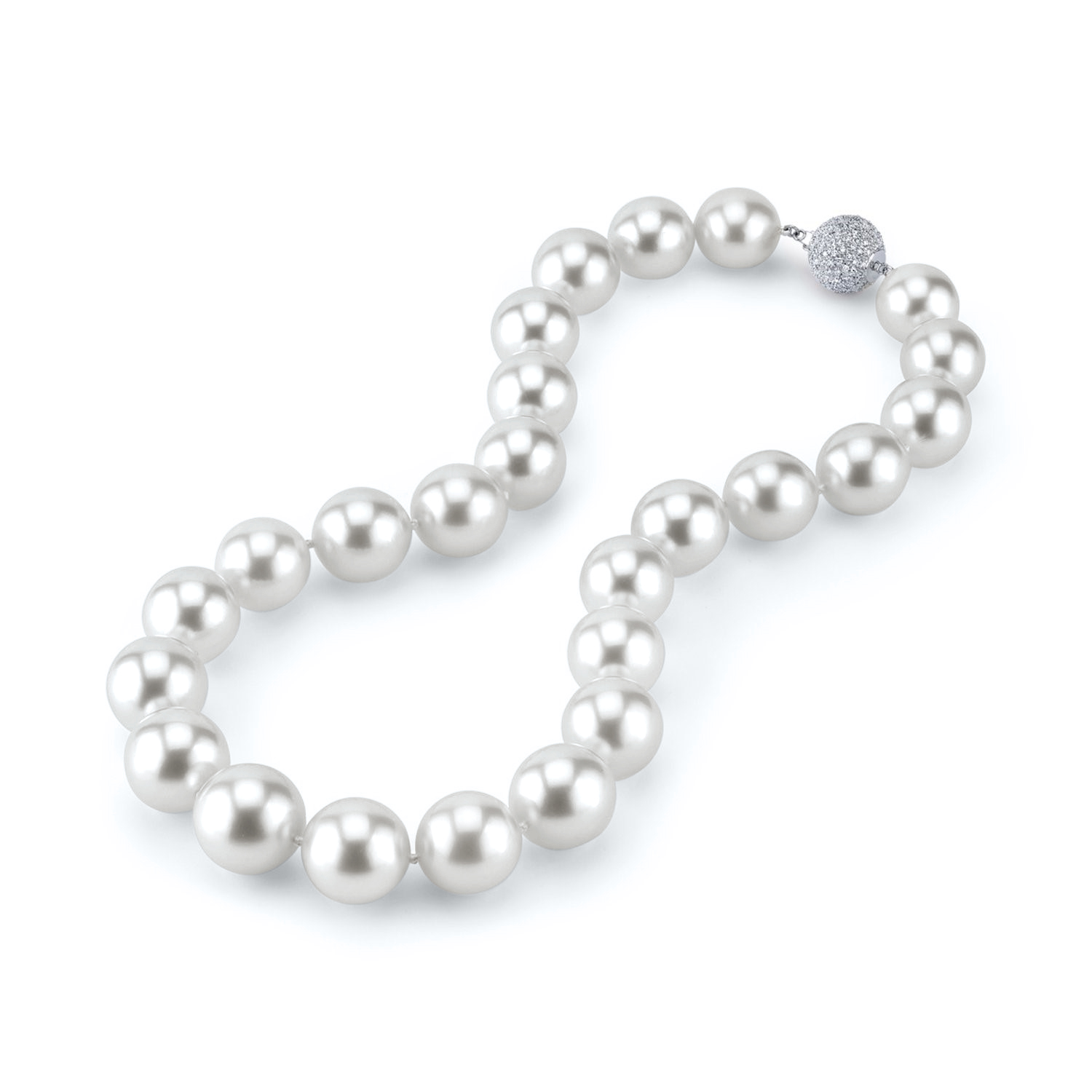 15-16.2mm White South Sea Pearl Necklace - AAAA Quality