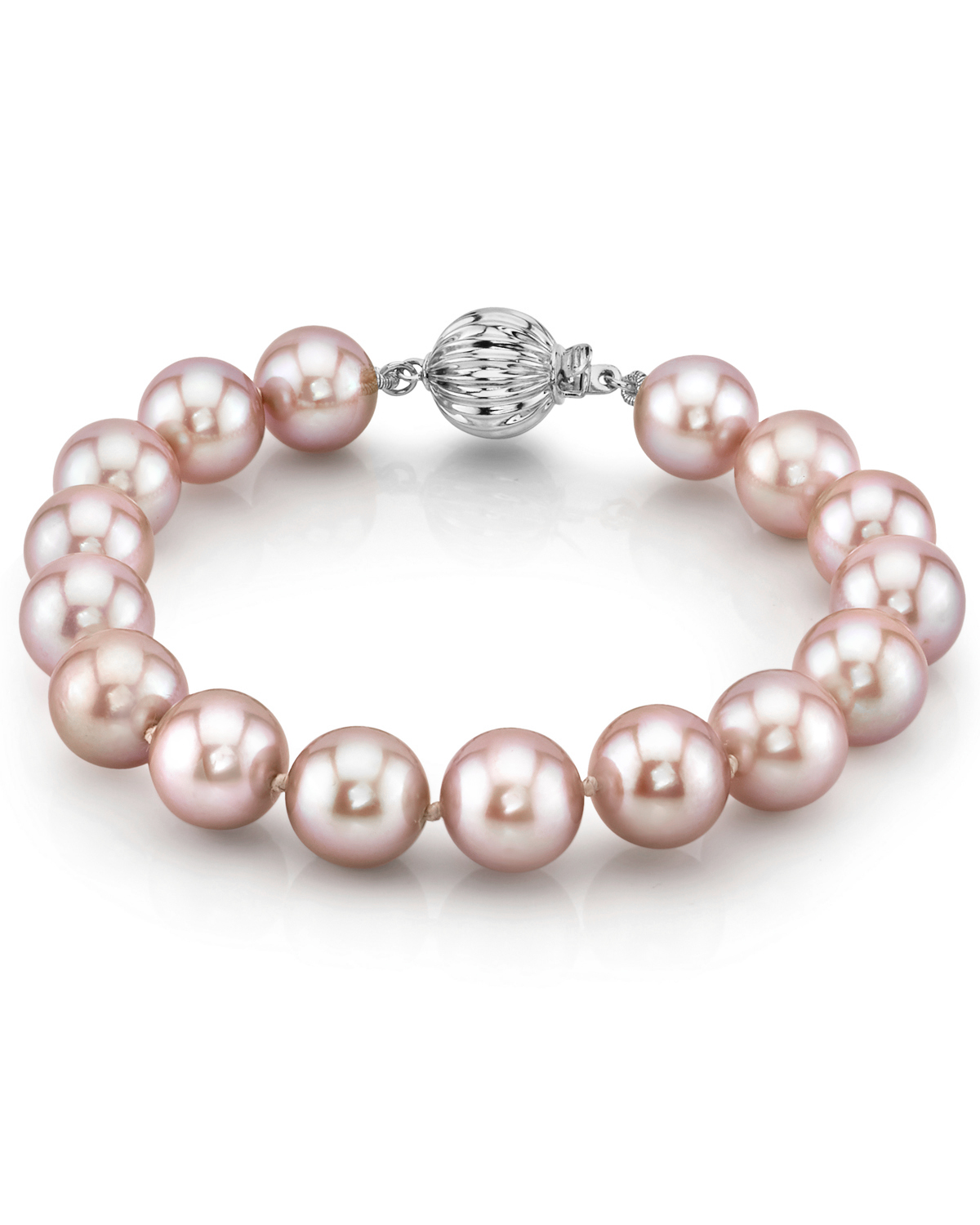 10.5-11.5mm Pink Freshwater Pearl Bracelet - AAA Quality