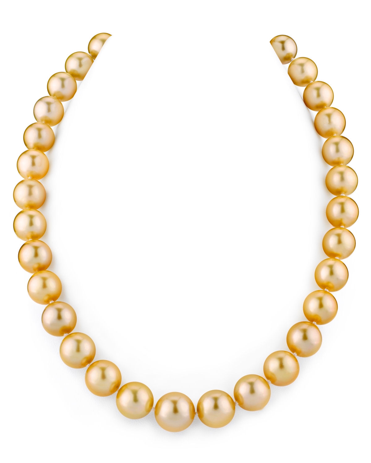 11-13mm Golden South Sea Pearl Necklace - GIA Certified