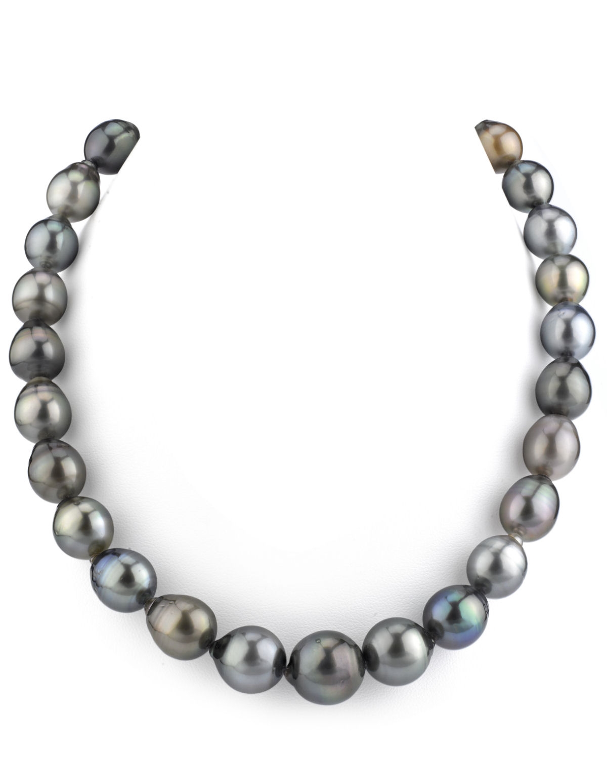 11-13mm Tahitian South Sea Multicolor Drop-Shape Pearl Necklace