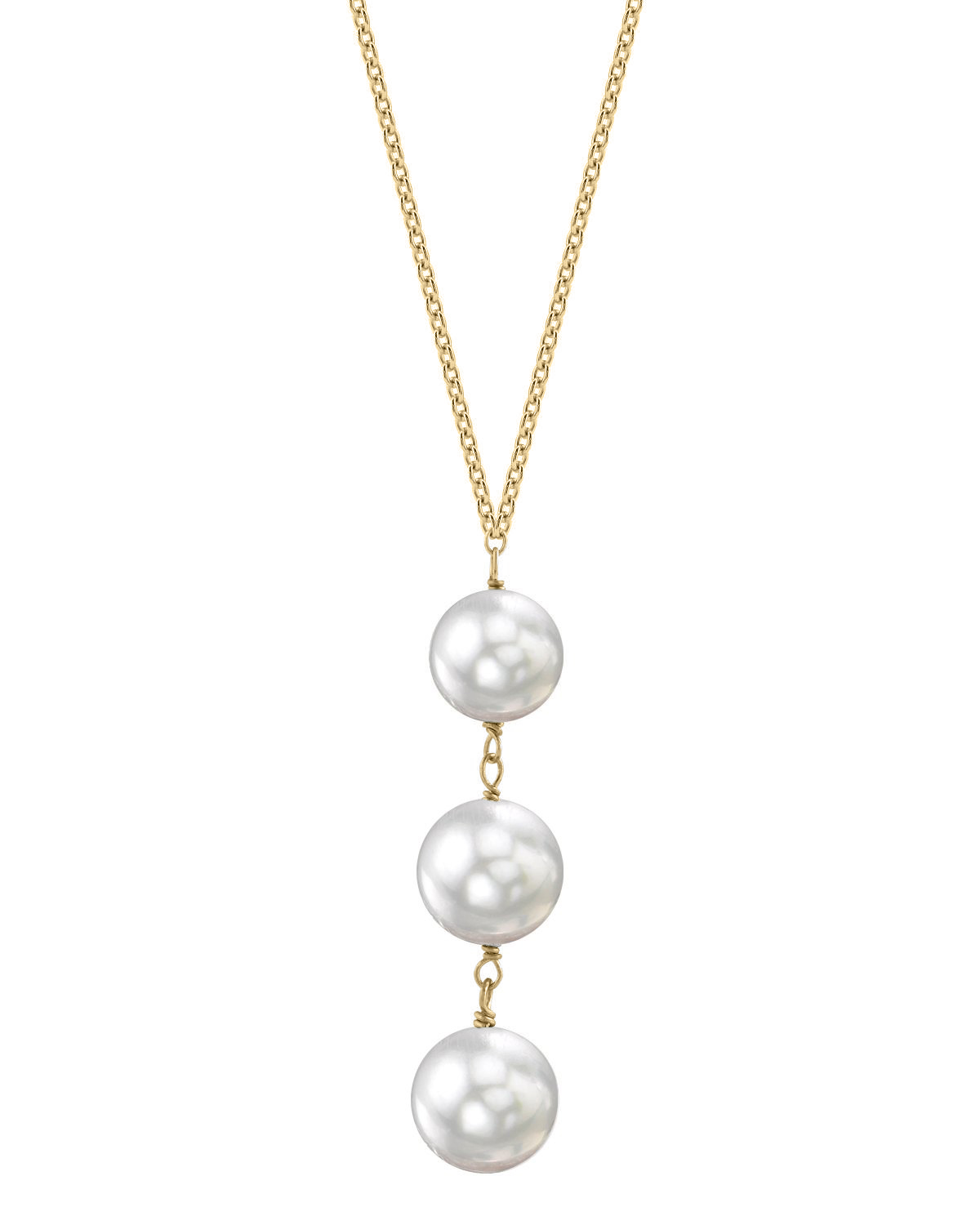 Akoya Pearl Triple Drop Pearl Pendant