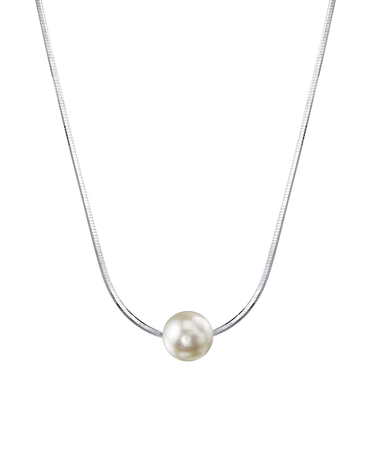 Pearl Moments - 6.5-7.0mm Akoya Pearl Silver Adjustable Chain Necklace