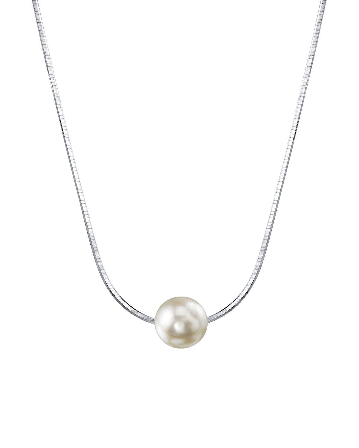 Pearl Moments - 7.0-7.5mm Akoya Pearl Silver Adjustable Chain Necklace