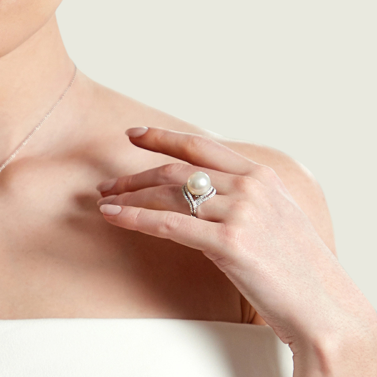 South Sea Pearl & Diamond Clara Ring