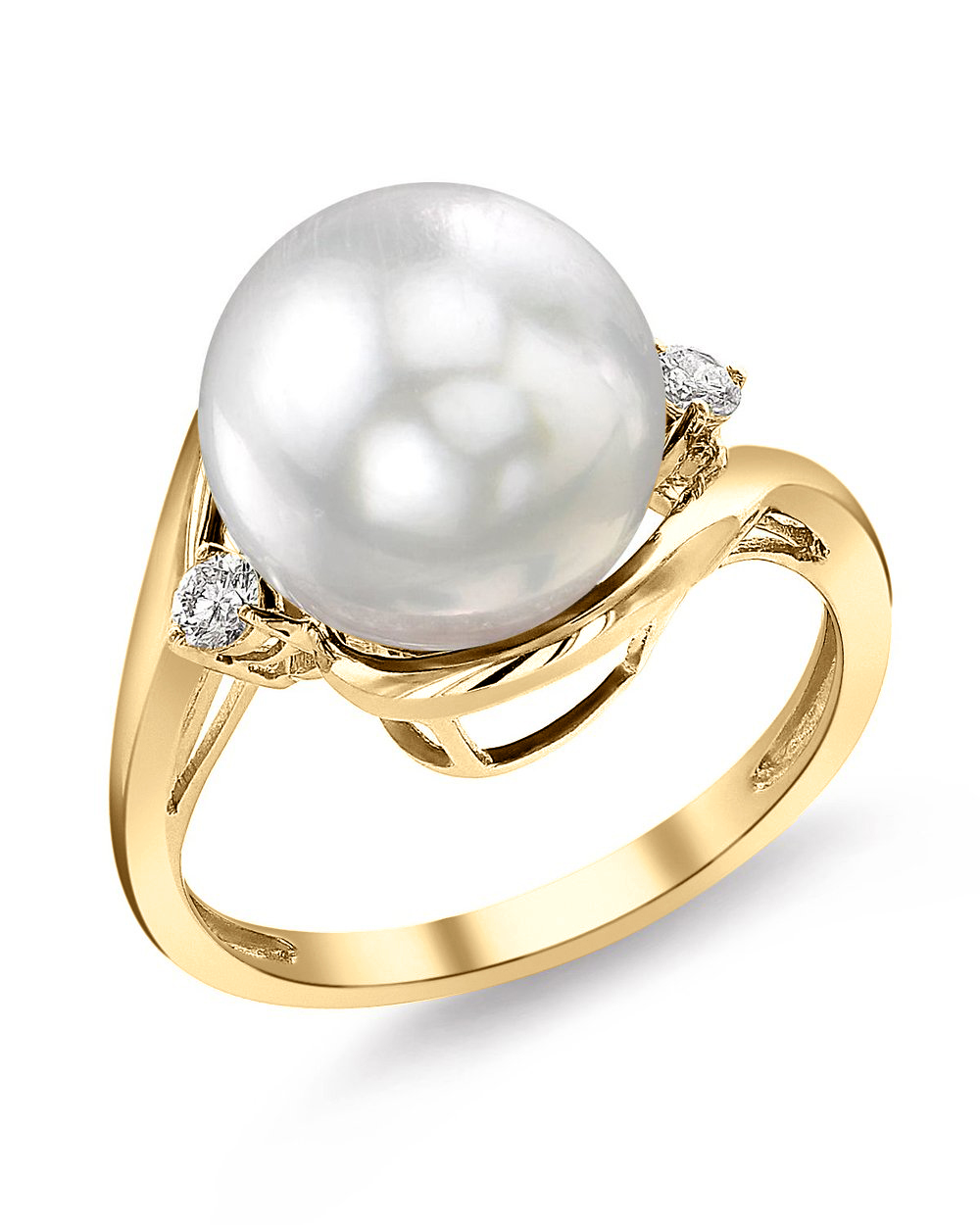 White South Sea Pearl & Diamond Sia Ring