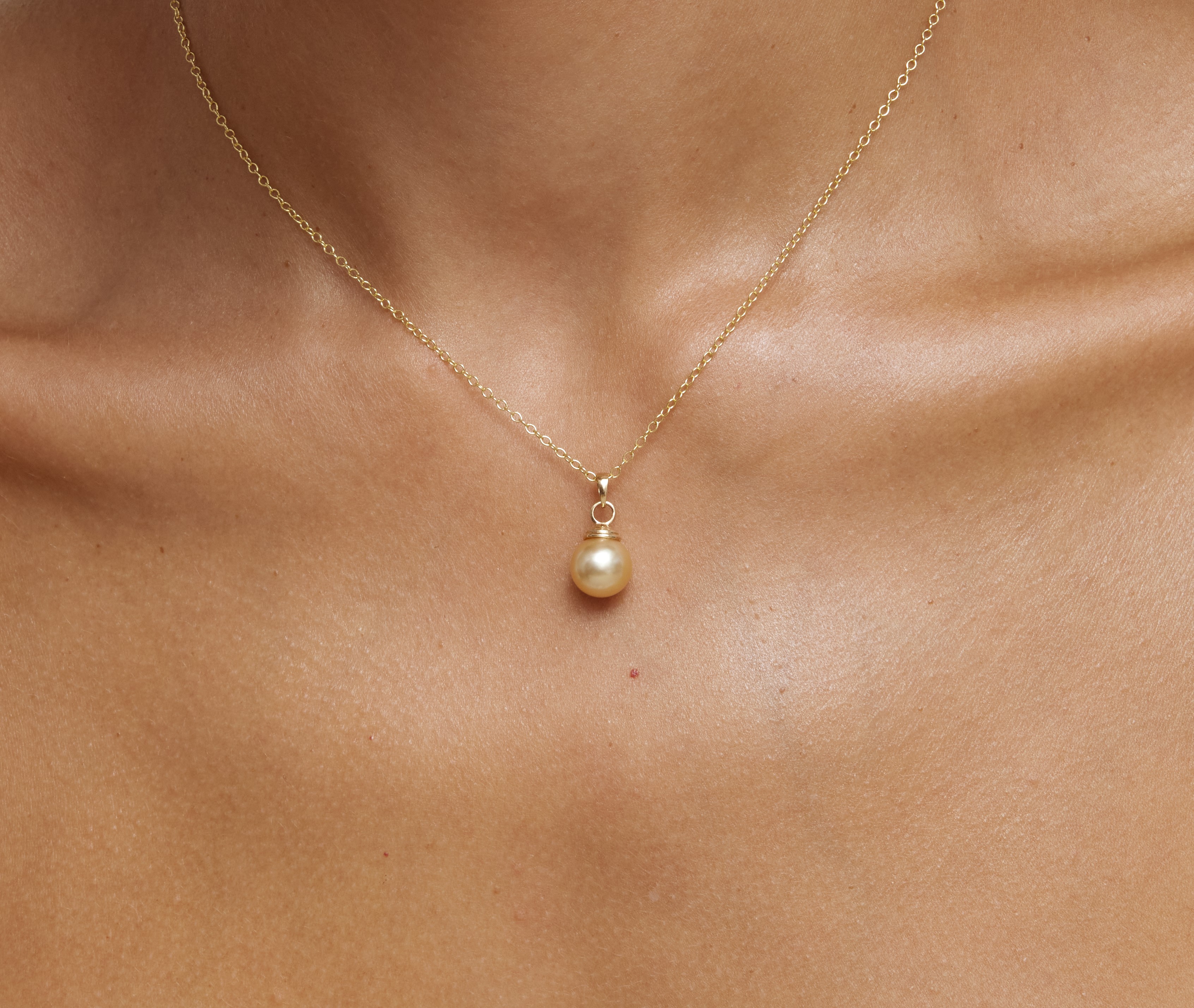 Golden South Sea Hope Pendant