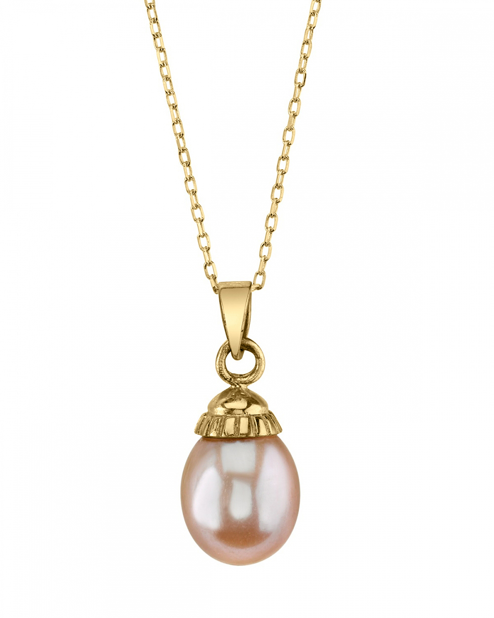 14K Gold Pink Freshwater Cultured Pearl Devon Pendant