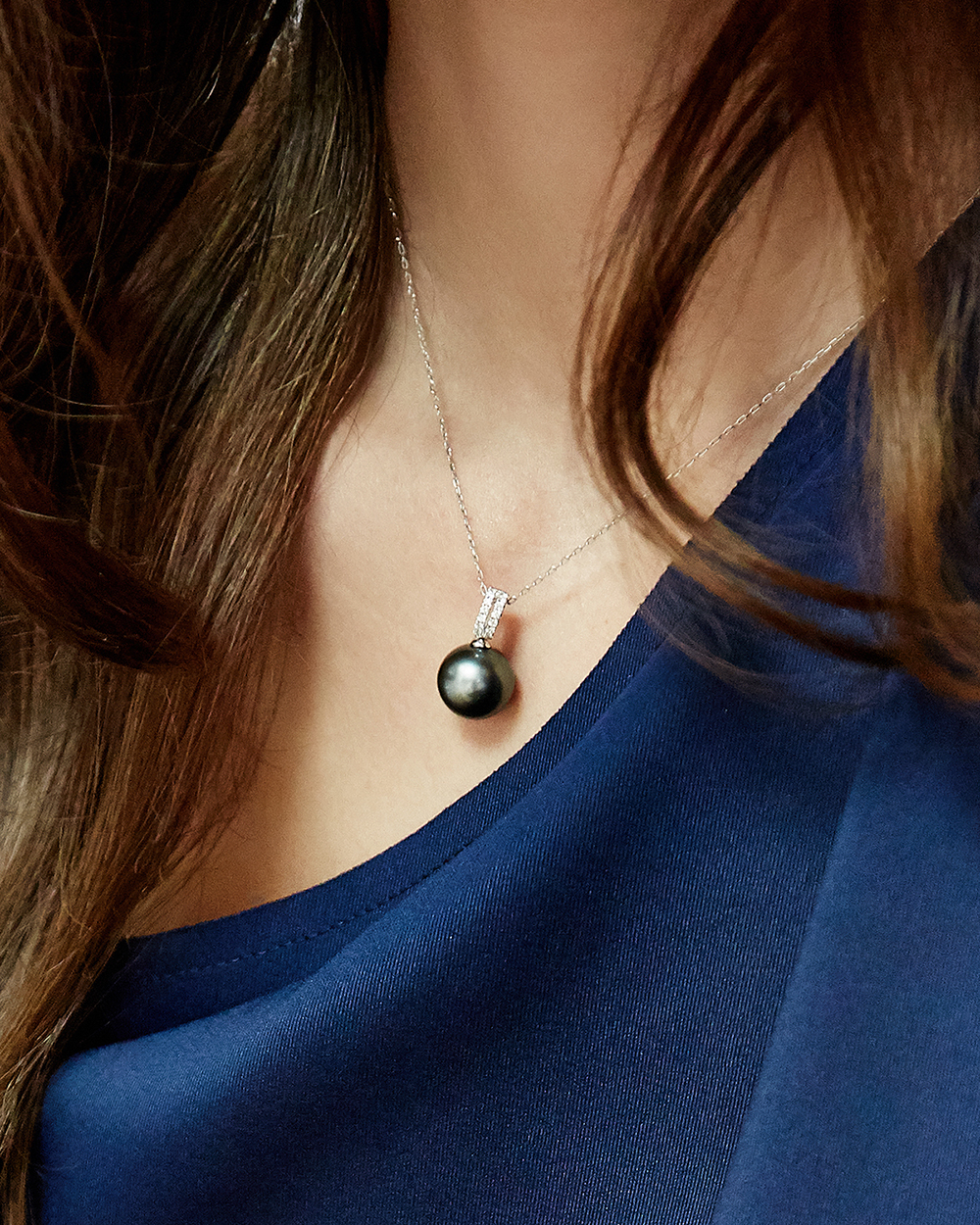 Tahitian South Sea Pearl & Diamond Belinda Pendant