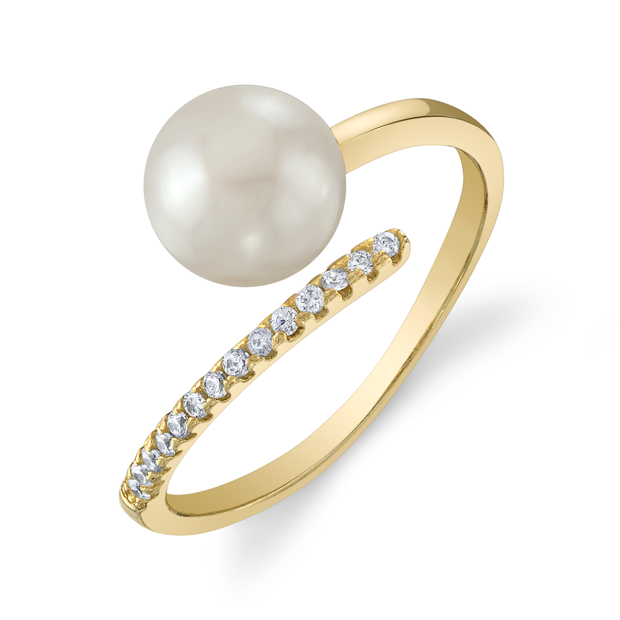 Freshwater Pearl & Diamond Valentina Ring